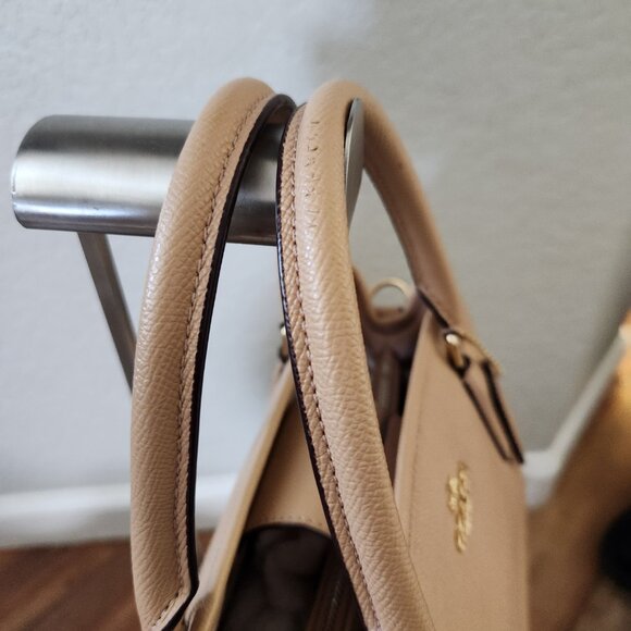 Euc Coach Margot Tan Leather Satchel Handbag Purse - Picture 5 of 14